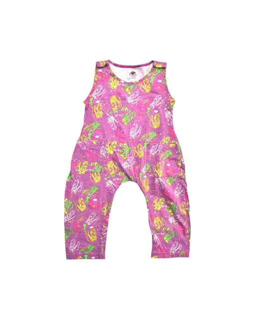 A Multicolour Long Overalls from Roses & Rhinos in size 10Y for girl. (Front View)