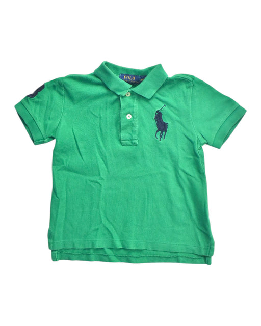 A Green Short Sleeve Polos from Polo Ralph Lauren in size 2T for boy. (Front View)