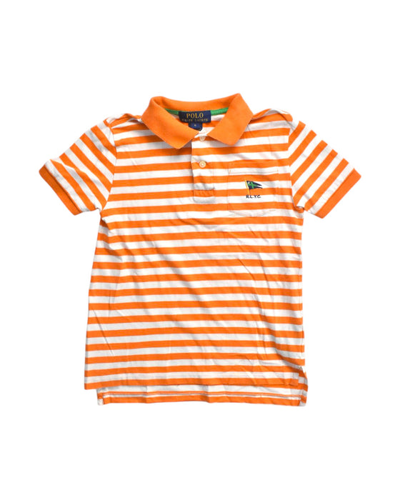 A Orange Short Sleeve Polos from Polo Ralph Lauren in size 6T for boy. (Front View)