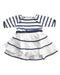 A Navy Long Sleeve Dresses from Chateau de Sable in size 3-6M for girl. (Front View)