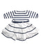 A Navy Long Sleeve Dresses from Chateau de Sable in size 3-6M for girl. (Back View)