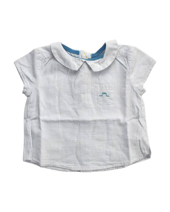 A White Short Sleeve Shirts from Chateau de Sable in size 3-6M for girl. (Front View)