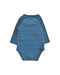 A Blue Long Sleeve Bodysuits from Le Petit Society in size Newborn for boy. (Back View)