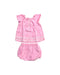 A Pink Shorts Sets from Ralph Lauren in size 6-12M for girl. (Front View)