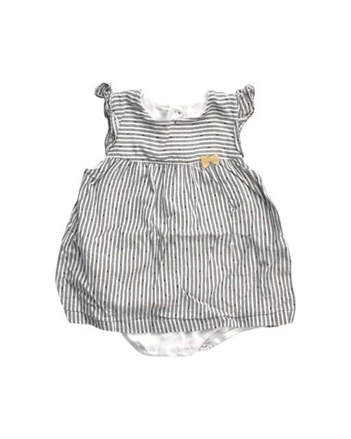 A Grey Sleeveless Rompers from Absorba in size 6-12M for girl. (Front View)