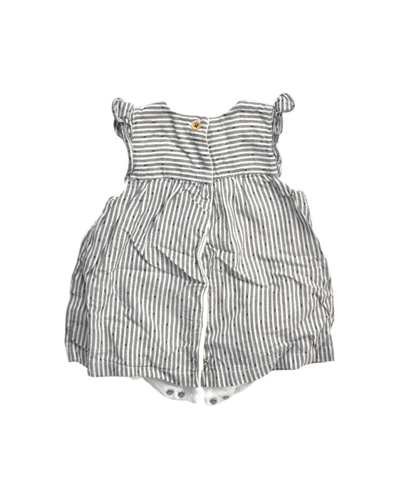 A Grey Sleeveless Rompers from Absorba in size 6-12M for girl. (Back View)