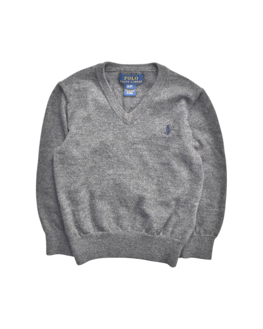 A Grey Knit Sweaters from Polo Ralph Lauren in size 3T for boy. (Front View)
