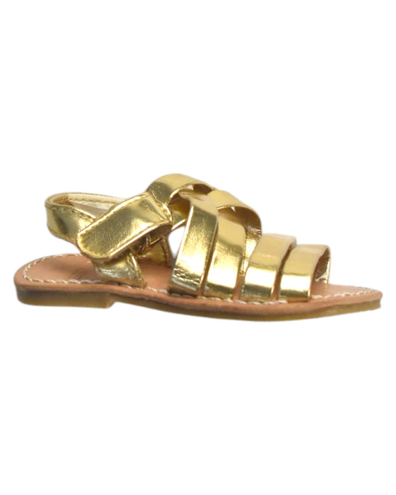 A Gold Sandals from Gymboree in size 6-12M for girl. (Front View)