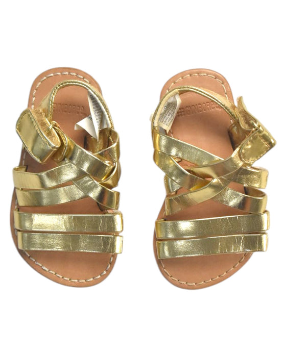 A Gold Sandals from Gymboree in size 6-12M for girl. (Back View)