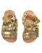 A Gold Sandals from Gymboree in size 6-12M for girl. (Back View)