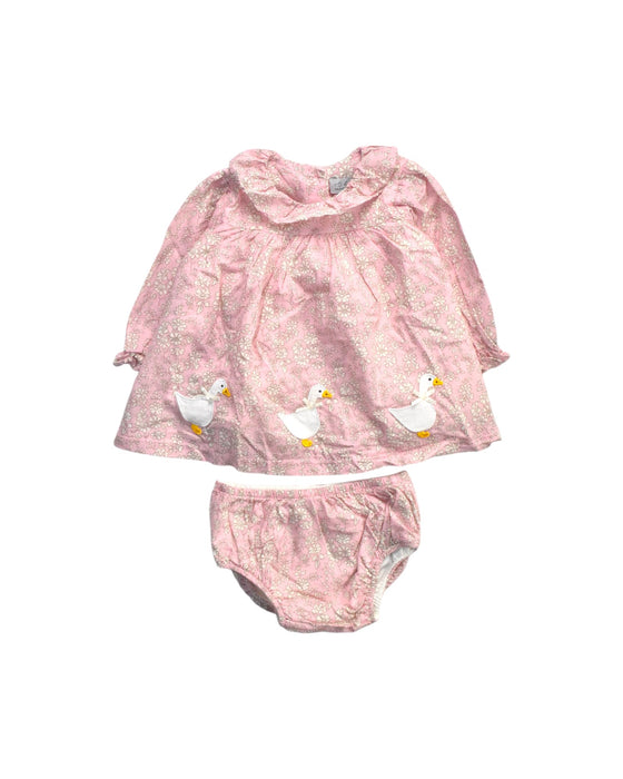 A Pink Dress Sets from Lapinou Trotters London in size 3-6M for girl. (Front View)