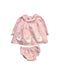 A Pink Dress Sets from Lapinou Trotters London in size 3-6M for girl. (Front View)