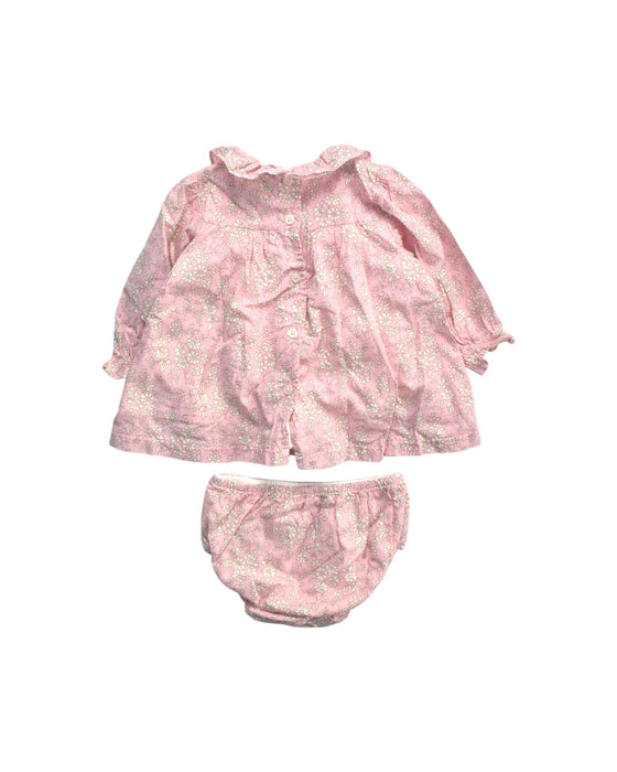 A Pink Dress Sets from Lapinou Trotters London in size 3-6M for girl. (Back View)