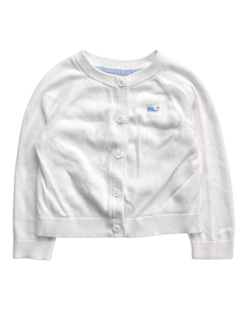 A White Cardigans from Vineyard Vines in size 12-18M for girl. (Front View)