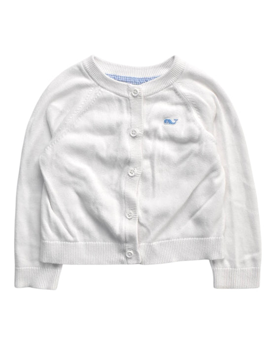 A White Cardigans from Vineyard Vines in size 12-18M for girl. (Front View)