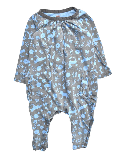 A Blue Long Sleeve Rompers from Tea in size 6-12M for girl. (Front View)