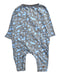 A Blue Long Sleeve Rompers from Tea in size 6-12M for girl. (Back View)