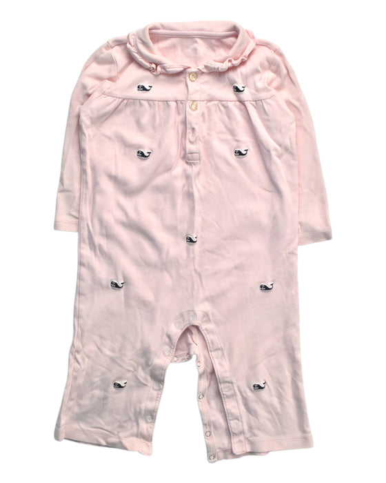 A Pink Long Sleeve Rompers from Vineyard Vines in size 12-18M for girl. (Front View)