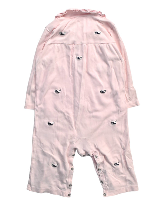 A Pink Long Sleeve Rompers from Vineyard Vines in size 12-18M for girl. (Back View)