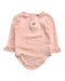 A Pink Long Sleeve Bodysuits from Janie & Jack in size 12-18M for girl. (Front View)
