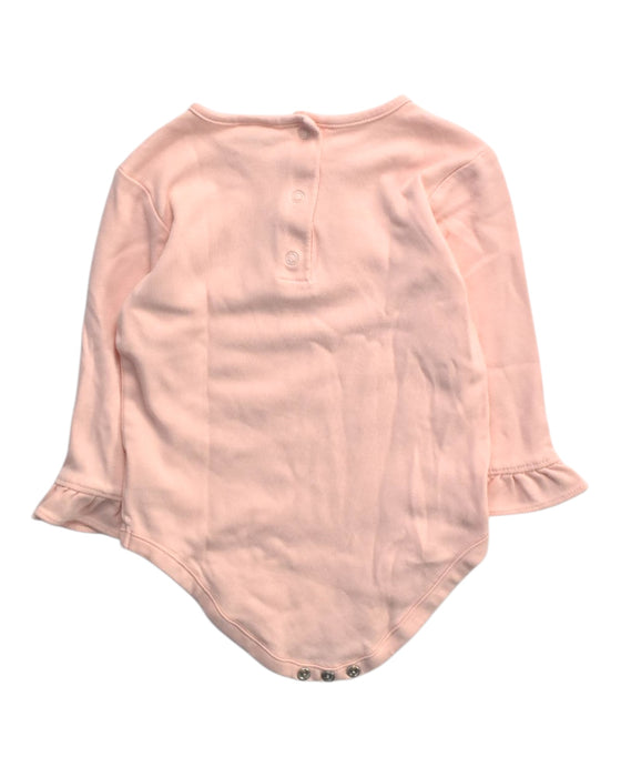 A Pink Long Sleeve Bodysuits from Janie & Jack in size 12-18M for girl. (Back View)