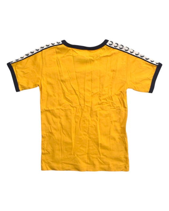 A Yellow Short Sleeve T Shirts from Fred Perry in size 6T for boy. (Back View)