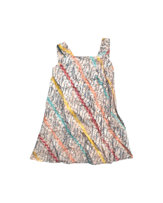 A Multicolour Sleeveless Dresses from Yeomama Batik in size 6T for girl. (Front View)
