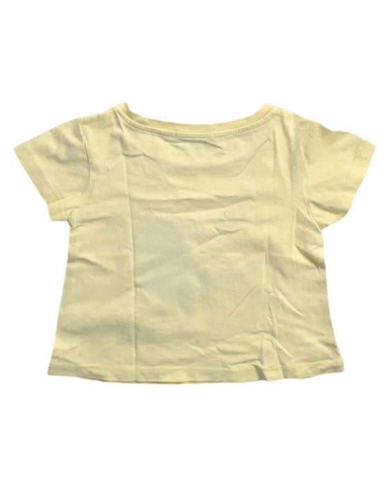 A Yellow Short Sleeve Tops from Seed in size 2T for girl. (Back View)