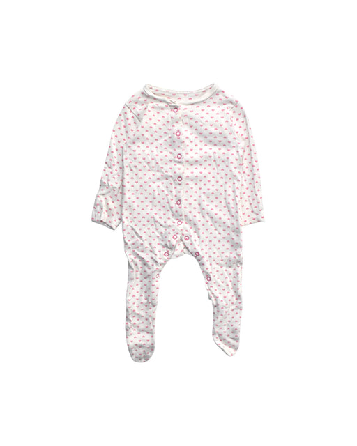 A White Onesies from Mothercare in size 6-12M for girl. (Front View)