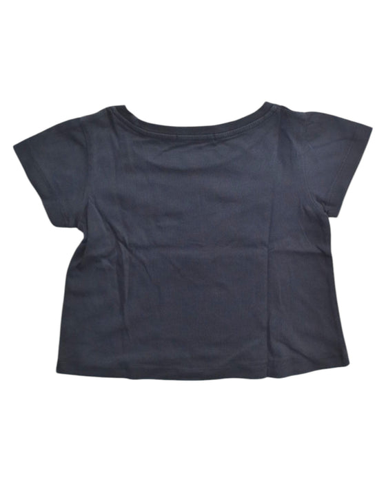 A Navy Short Sleeve Tops from Seed in size 2T for girl. (Back View)
