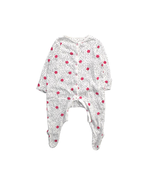 A White Onesies from Mothercare in size 3-6M for girl. (Front View)