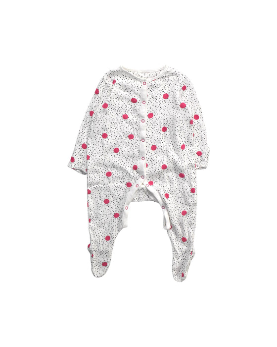A White Onesies from Mothercare in size 3-6M for girl. (Front View)