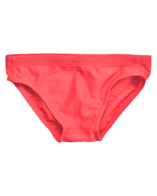 A Red Swimsuits from Arena in size 6T for boy. (Front View)