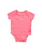 A Pink Short Sleeve Bodysuits from Mothercare in size 0-3M for girl. (Front View)