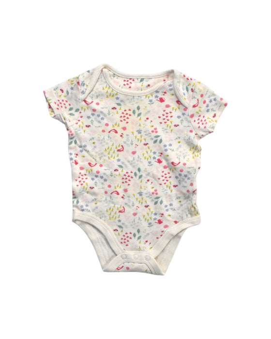 A Multicolour Short Sleeve Bodysuits from Mothercare in size 0-3M for girl. (Front View)