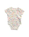 A Multicolour Short Sleeve Bodysuits from Mothercare in size 0-3M for girl. (Front View)