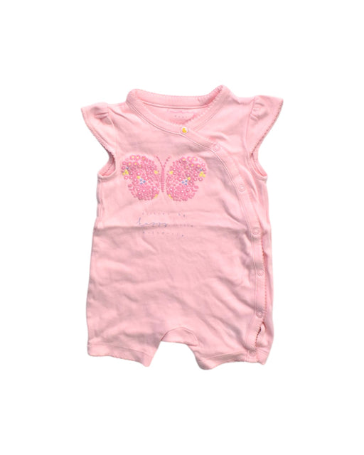 A Pink Short Sleeve Rompers from Mothercare in size 3-6M for girl. (Front View)