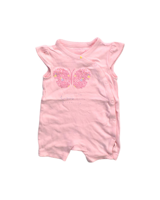 A Pink Short Sleeve Rompers from Mothercare in size 3-6M for girl. (Front View)