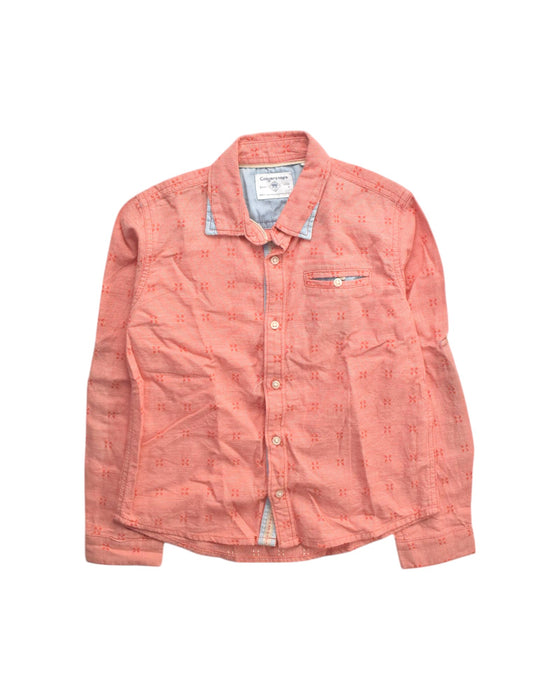 A Peach Long Sleeve Shirts from Gingersnaps in size 6T for boy. (Front View)