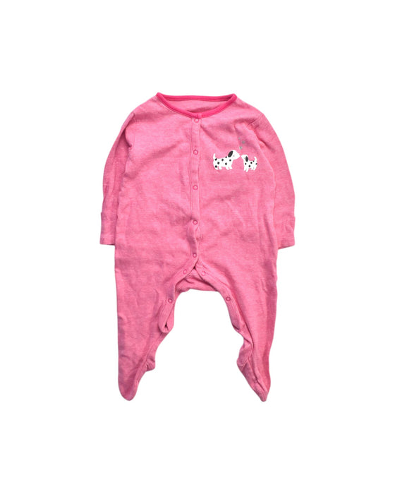 A Pink Onesies from Mothercare in size 3-6M for girl. (Front View)