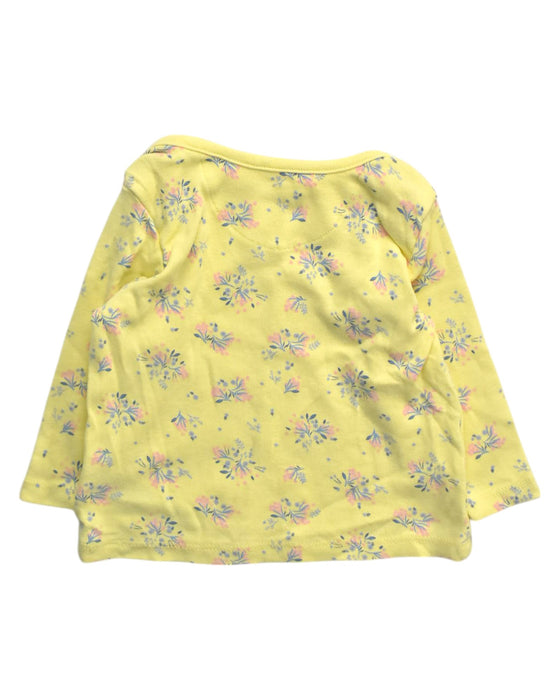 A Yellow Long Sleeve Tops from Mothercare in size 3-6M for girl. (Back View)