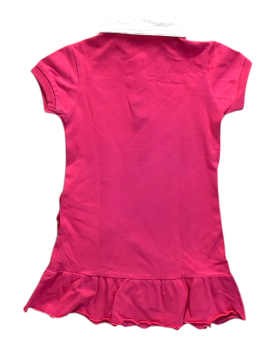 A Pink Short Sleeve Dresses from Sacoor in size 4T for girl. (Back View)