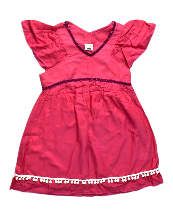A Red Short Sleeve Dresses from bloomB in size 6-12M for girl. (Front View)