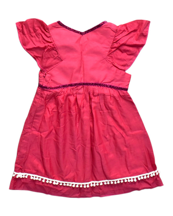 A Red Short Sleeve Dresses from bloomB in size 6-12M for girl. (Back View)