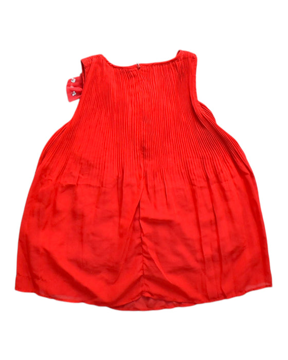 A Red Sleeveless Dresses from bloomB in size 2T for girl. (Back View)
