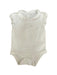 A White Short Sleeve Bodysuits from The Little White Company in size 3-6M for girl. (Front View)