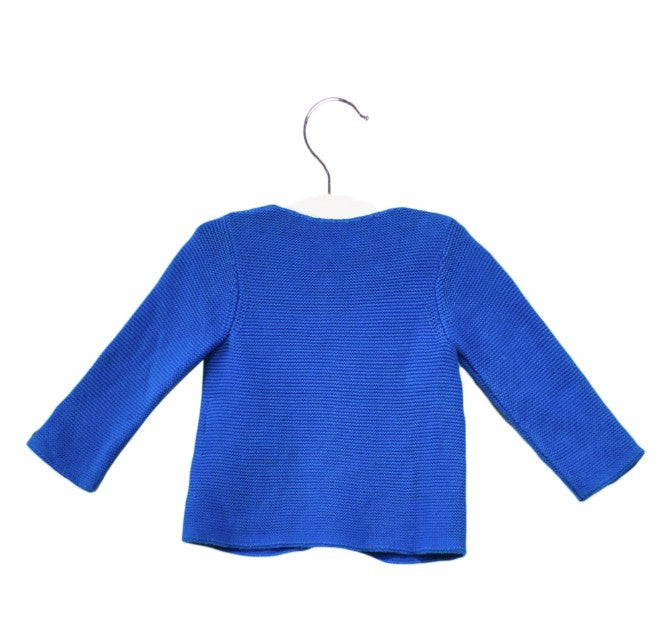 A Blue Cardigans from Jacadi in size 3-6M for girl. (Back View)