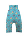 A Blue Overall Shorts from Little Green Radicals in size 12-18M for boy. (Front View)