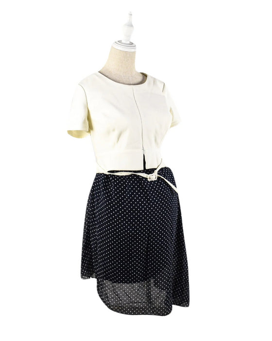 A Navy Short Sleeve Dresses from Seraphine in size S for maternity. (Front View)