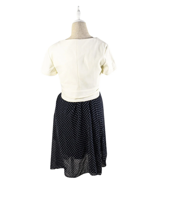 A Navy Short Sleeve Dresses from Seraphine in size S for maternity. (Back View)